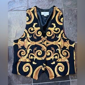 VINTAGE: saks fifth ave, vest, funky, vtg, large